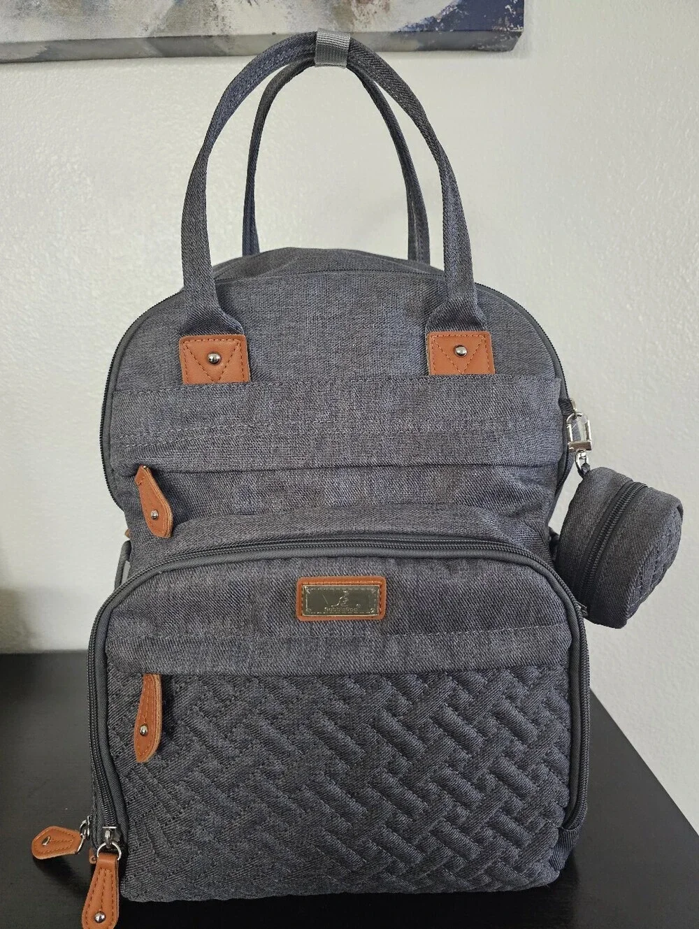 BabbleRoo Original Diaper Bag Backpack Style26L Hands Free.